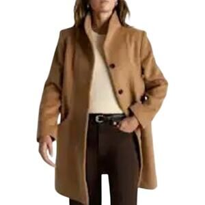 Quince x Lanificio Nello Gori SPA Italian Wool Cocoon Coat, Dark Camel - S